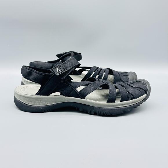 Keen Sandals Womens 10 Black Strappy Ankle Outdoor Hiking Rose Comfort Summer - Picture 1 of 10